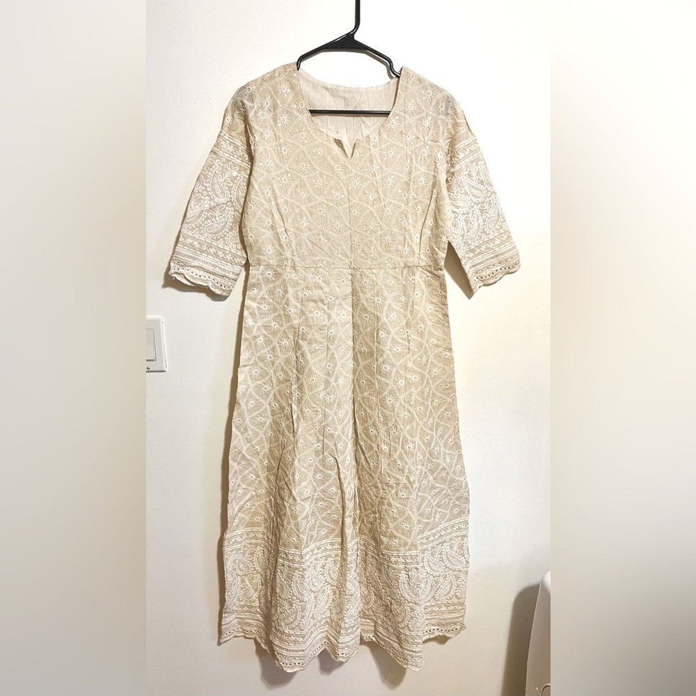 Brand new chikankari work with. Sequence all over embroidered work